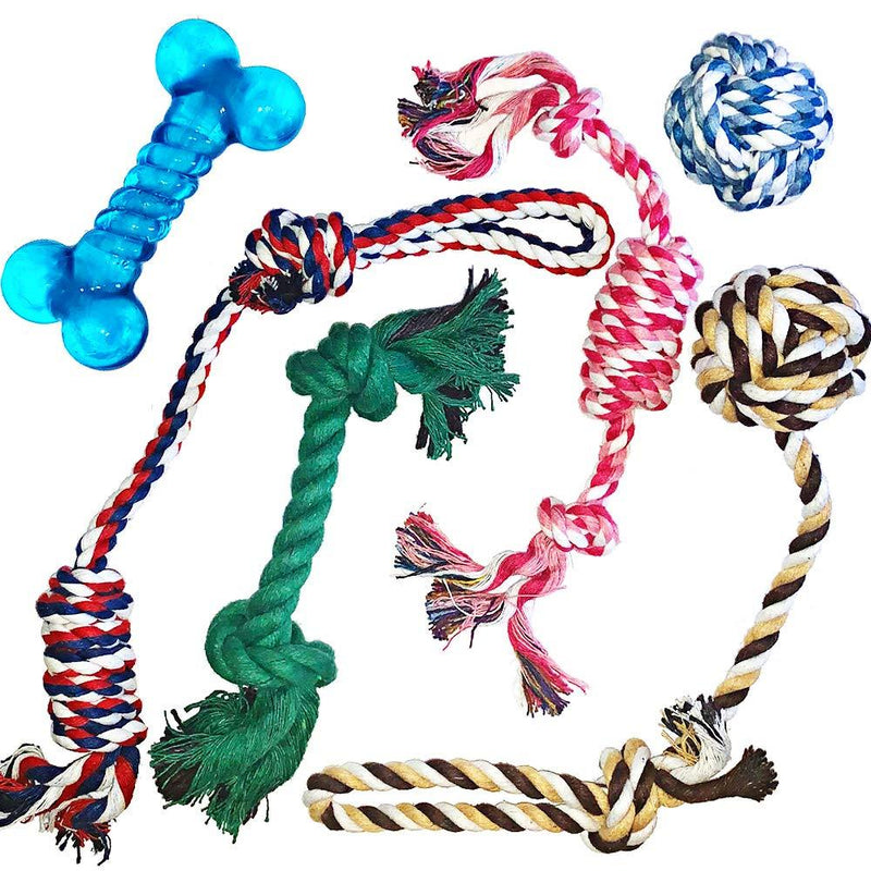 Jalousie 14 Pack Dog Rope Toys Dog Toy Assortment Puppy Chew Dog Rope Toy Nearly Indestructible Rope Toy Assortment for Medium Large Breeds Small - PawsPlanet Australia