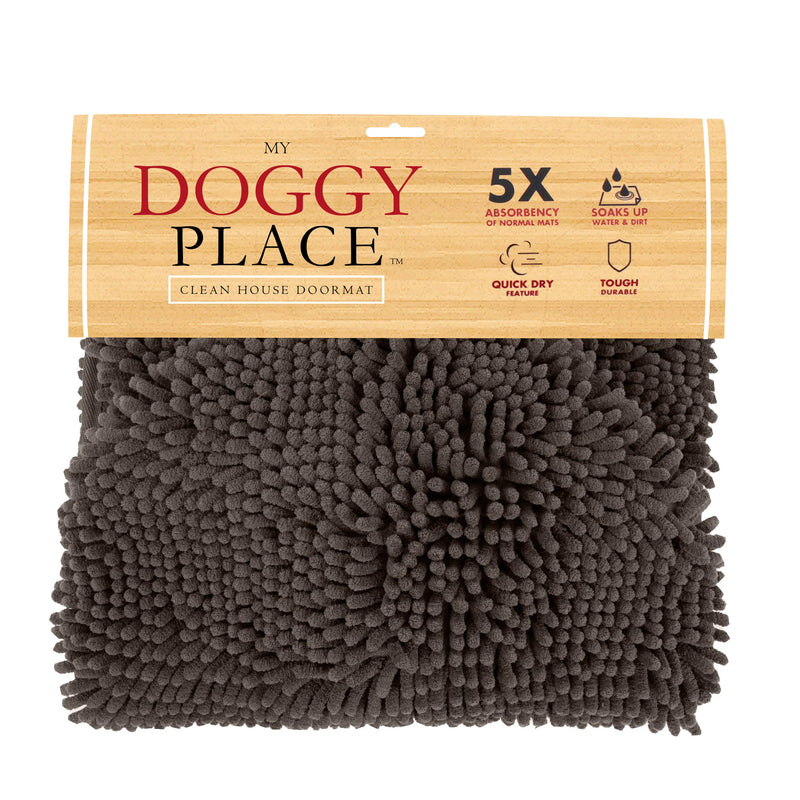 My Doggy Place - Ultra Absorbent Microfiber Chenille Dog Bath Shammy Dry Towel with Hand Pockets, Durable, Quick Drying, Washable, Prevent Mud Dirt Ash - PawsPlanet Australia