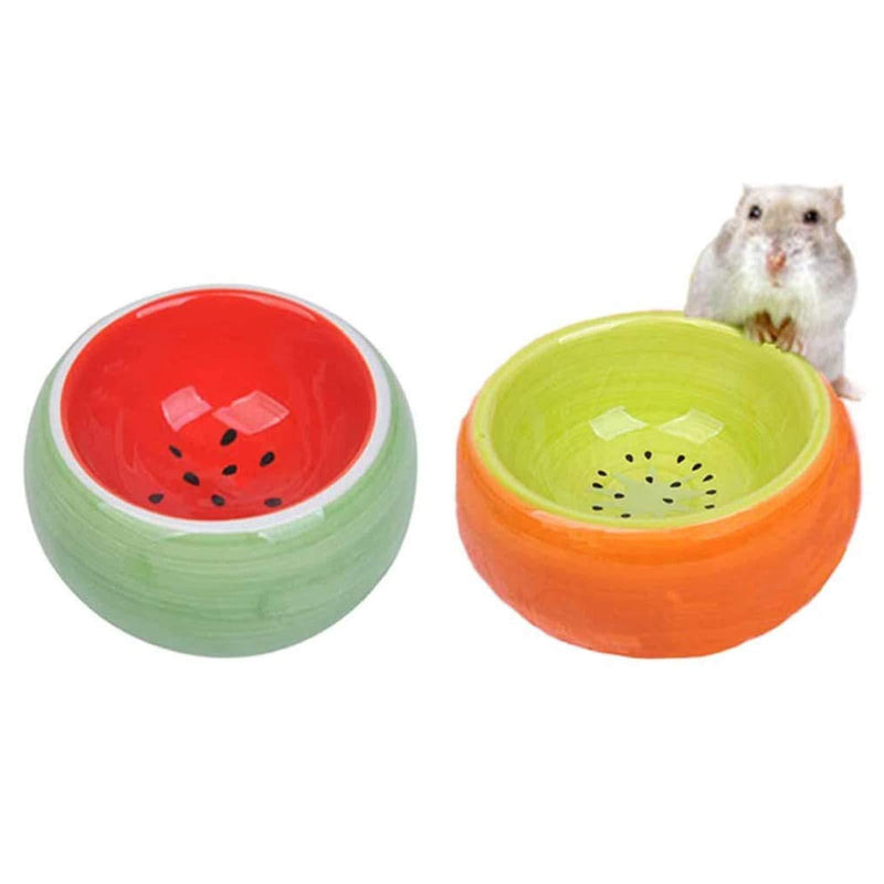 Hamster Bowl, Ceramic Guinea Pig Water Bowl Small Animal Food Dish for Syrian Hamster Rabbit Gerbil Chinchilla Hedgehog Sugar Glider Rat (2 Pcs) - PawsPlanet Australia