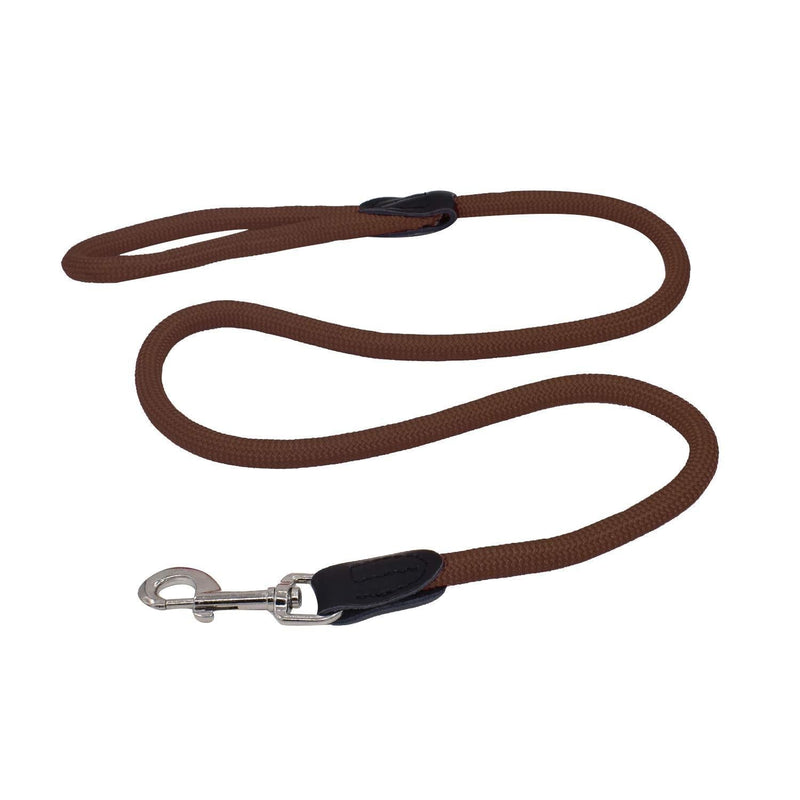 [Australia] - Molaxpet 4Ft Durable Comfort Nylon Rope Leash for Dog Daily Training Walking Coffee 