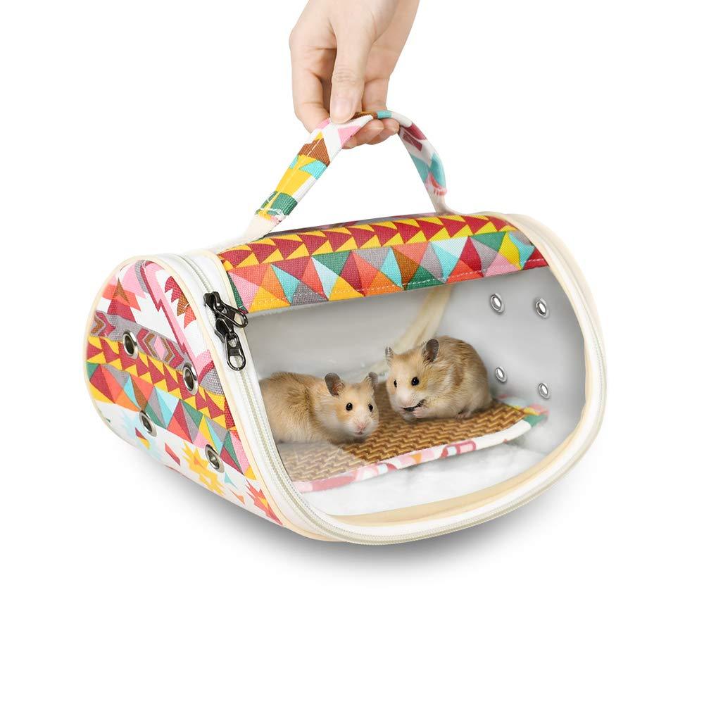 ASOCEA Hamster Carrier Bag Portable Small Animals Outgoing Travel Bag for Guinea Pig Hedgehog Bird Squirrel Chinchilla and Other Similar Sized Pet - PawsPlanet Australia