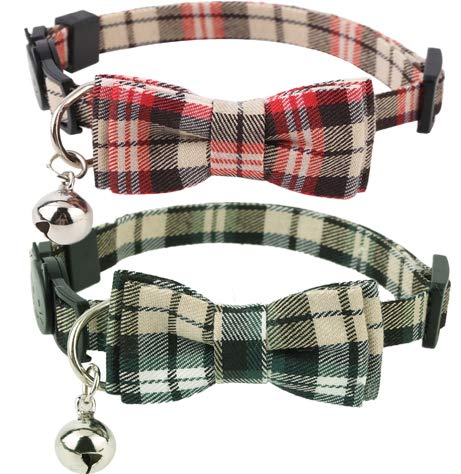 [Australia] - Cat Bow Tie Collar Breakaway Small Dog Collars with Bell 