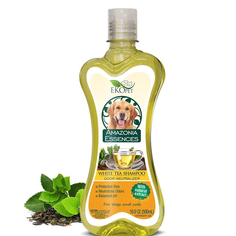 [Australia] - EKOPET All Natural Shampoo and Moisturizing Aloe Conditioner Vet and Pet Approved for Dogs and Cats - 16.9oz (Available Single and Bundle Shampoo + Conditioner) White Tea 