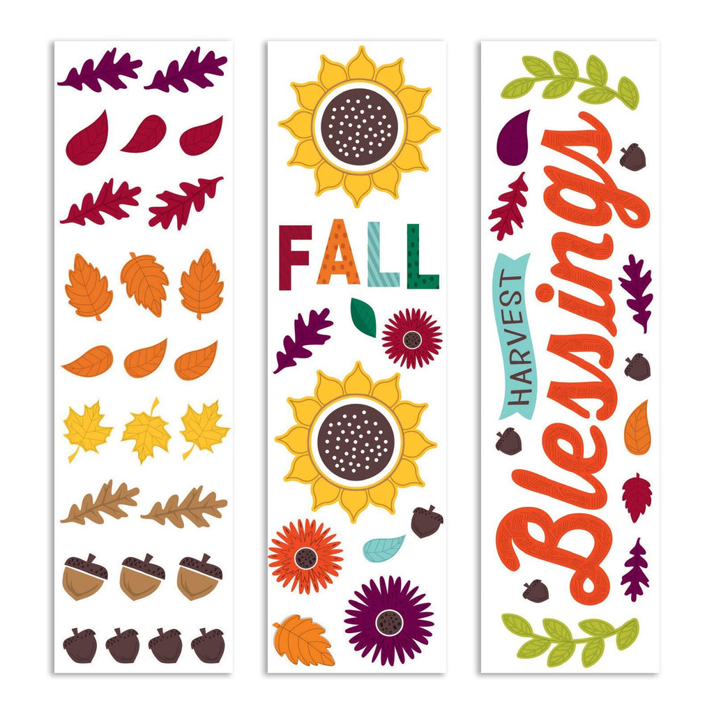 B-THERE Bundle of Harvest Fall Decorations 5.5" x 21" Window Gel Clings, Thanksgiving Decorations - PawsPlanet Australia