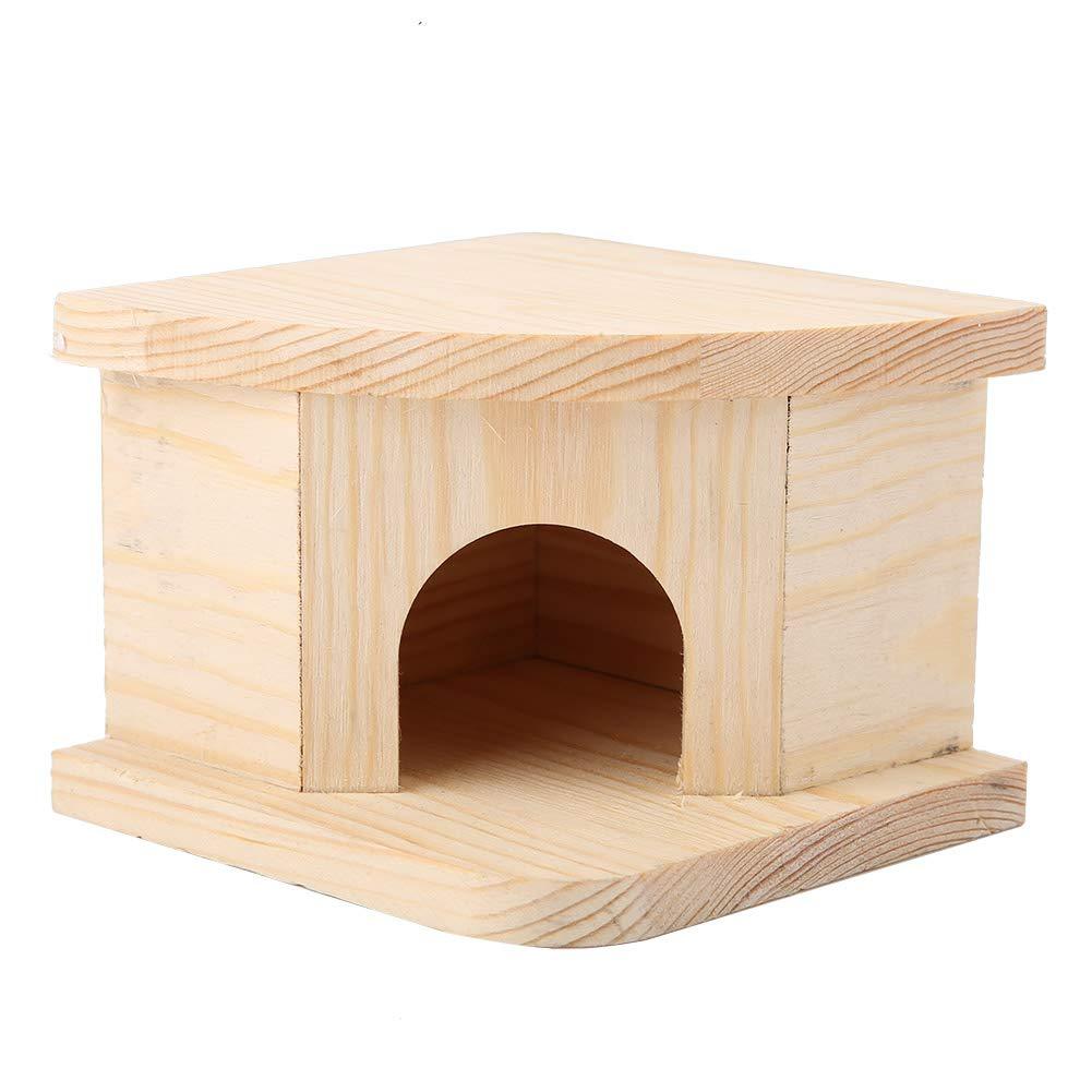 Sheens Wooden Hamster House, Small Animal Grassland Custom House Natural Wooden Hamster Warm Bed Cabin for Golden Bear Squirrel Hedgehog Chinchillas Rabbits - PawsPlanet Australia