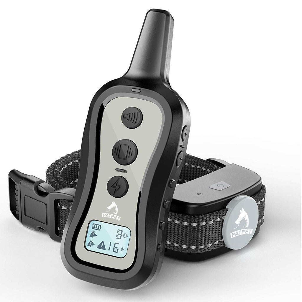 [Australia] - PATPET Dog Training Collar- Dog Shock Collar with Remote, w/3 Training Modes, Beep, Vibration and Shock, Up to 1000 ft Remote Range, Rainproof for Small Medium Large Dogs. 