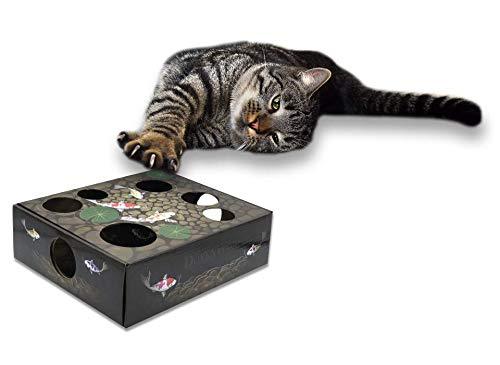 [Australia] - DoyenCat Puzzle Box for Cats Interactive Toy & Treat Maze Amazing Play Puzzle Treat Feeder for Cats and Kittens Koi Pond 