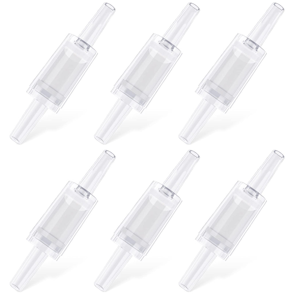 Pawfly 6 PCS Aquarium Check Valve for Common Air Pump Plastic One-Way Non-Return Valve Pump Protector for Standard 3/16 Inch Airline Tubing Fish Tank Accessories for Aeration Setup Clear - PawsPlanet Australia