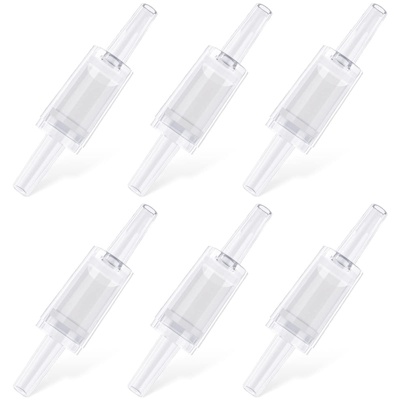 Pawfly 6 PCS Aquarium Check Valve for Common Air Pump Plastic One-Way Non-Return Valve Pump Protector for Standard 3/16 Inch Airline Tubing Fish Tank Accessories for Aeration Setup Clear - PawsPlanet Australia