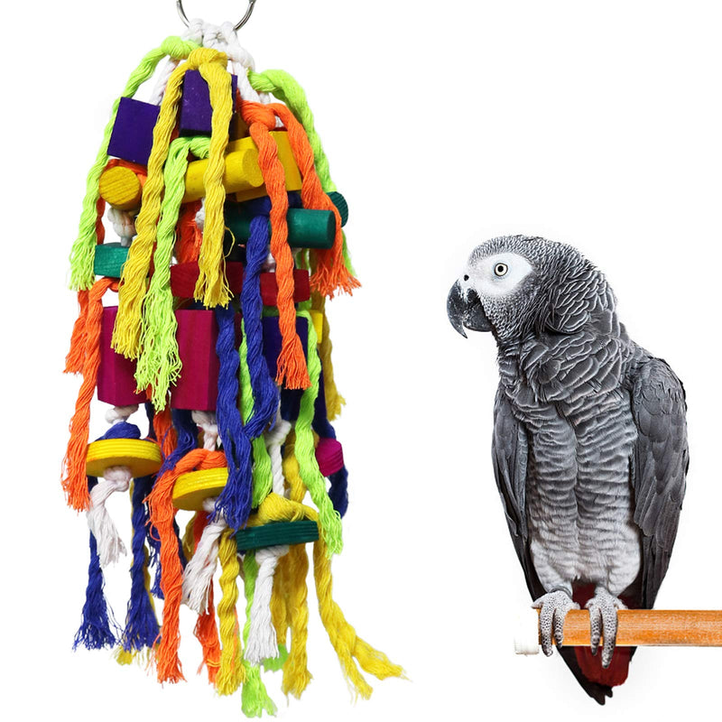 Rypet Large and Small Parrot Chewing Toys - Parrot Cage Bite Toys Wooden Block Tearing Toys for Conures Cockatiels African Grey and Other Amazon Parrots - PawsPlanet Australia