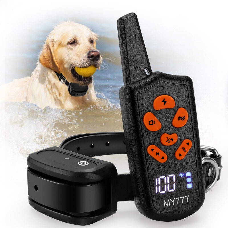 [Australia] - Dog Training Collar with Remote-Shock Collar for Dogs Large,Medium,Small-Waterproof E-Collar w/ 3 Correction Modes, Beep, Vibration,Shock｜Pet Tech Dog Collar offer 1~100 Shock Levels ,1600ft Remote 