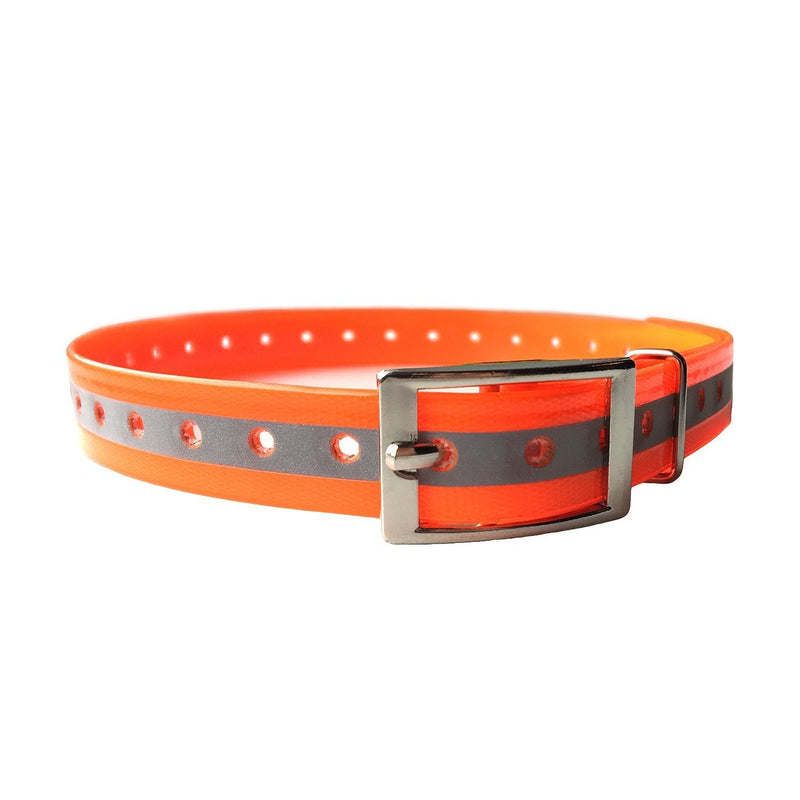 [Australia] - PetSpy Extra Dog Collar Strap - Compatible with All Dog Training Shock Collars Orange Reflective 