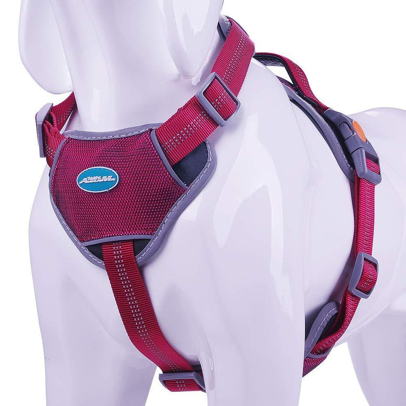 [Australia] - ThinkPet No Pull Outdoor Vest Harness - Reflective Dog Vest Neoprene Padded Dog Sport Harness M Red 