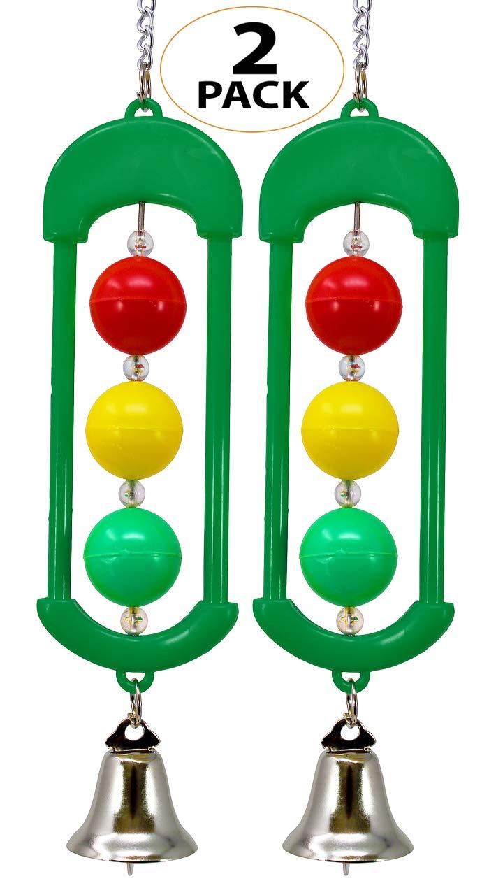 [Australia] - Bonka Bird Toys 6460 Traffic Light Cockatiels Parakeets Finch Toy Canary Cages Green Pk2 