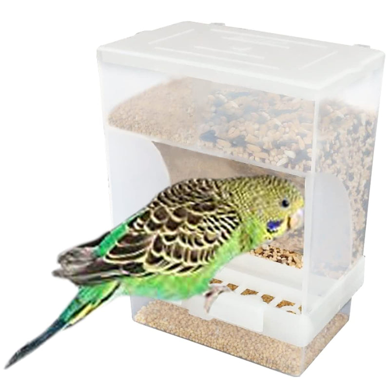 Parrot Automatic Feeder,No-Mess Bird Feeder,Cage Accessories for Budgerigar Canary Cockatiel Finch Parakeet Seed Food Container by Old Tjikko Large Hooked Bird Feeder - PawsPlanet Australia