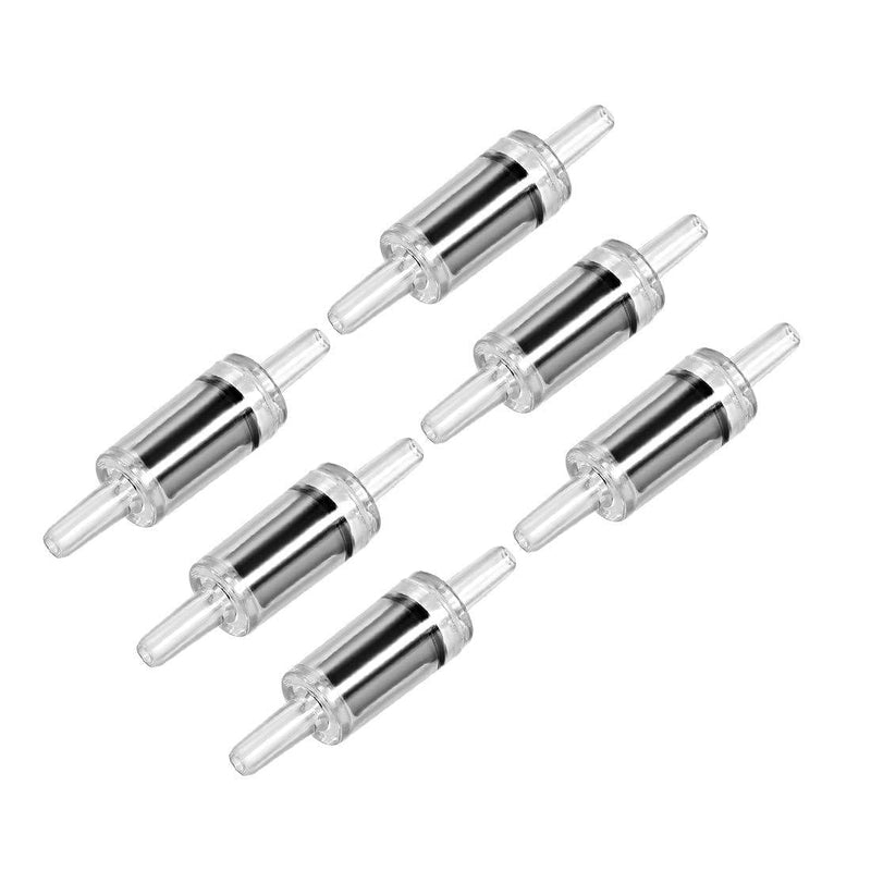 [Australia] - uxcell Aquarium Air Pump Check Valves Black Clear Plastic One Way Non-Return Check Valve for Fish Tank 6Pcs 