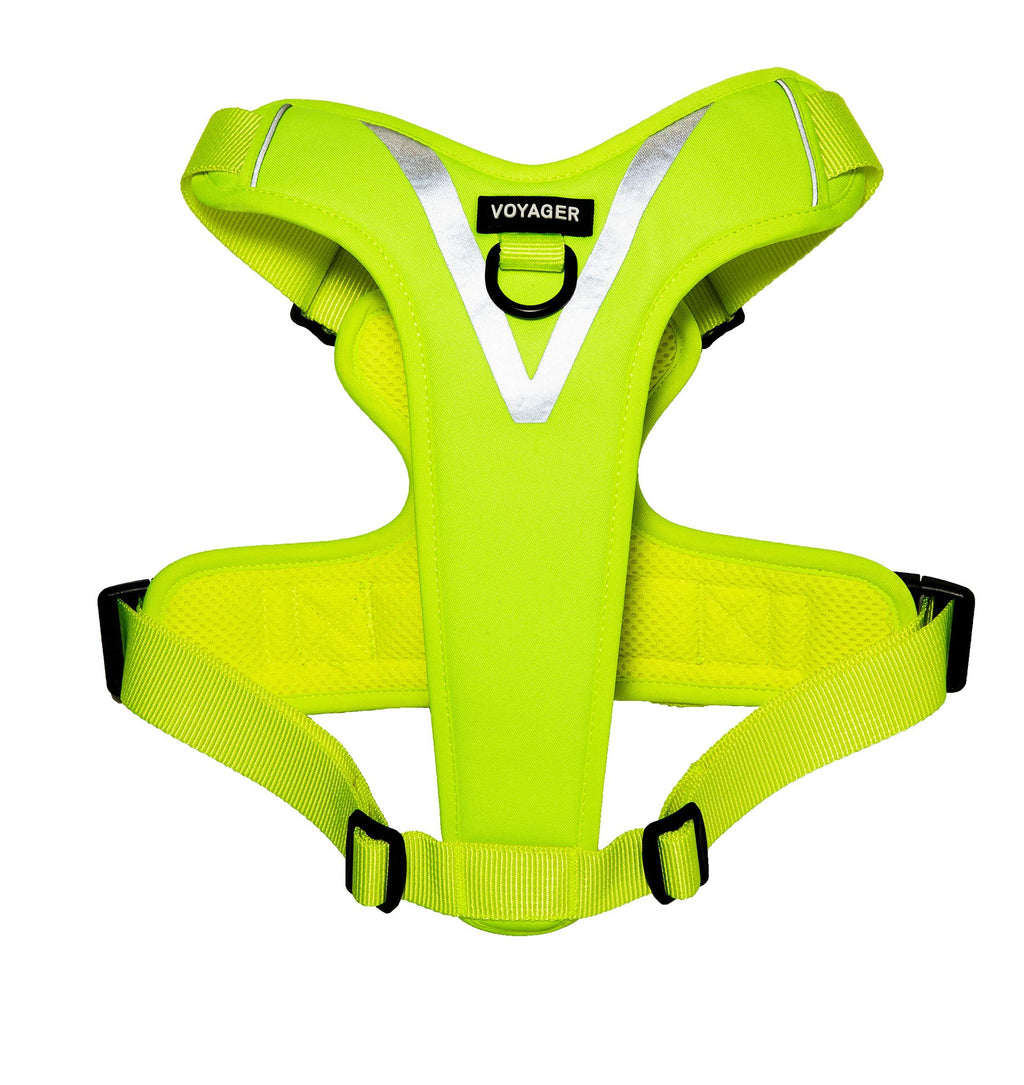 [Australia] - Voyager Dual Attachment Outdoor Dog Harness by Best Pet Supplies - NO-Pull Pet Walking Vest Harness (Maverick) Lime Green Medium 