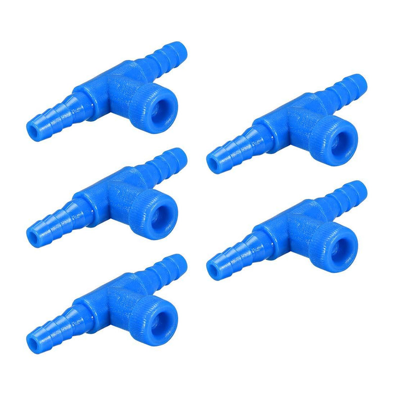 [Australia] - uxcell Aquarium Air Valve T Shaped 2 Way Air Pump Control Valves for Fish Tank Plastic Blue 5Pcs 