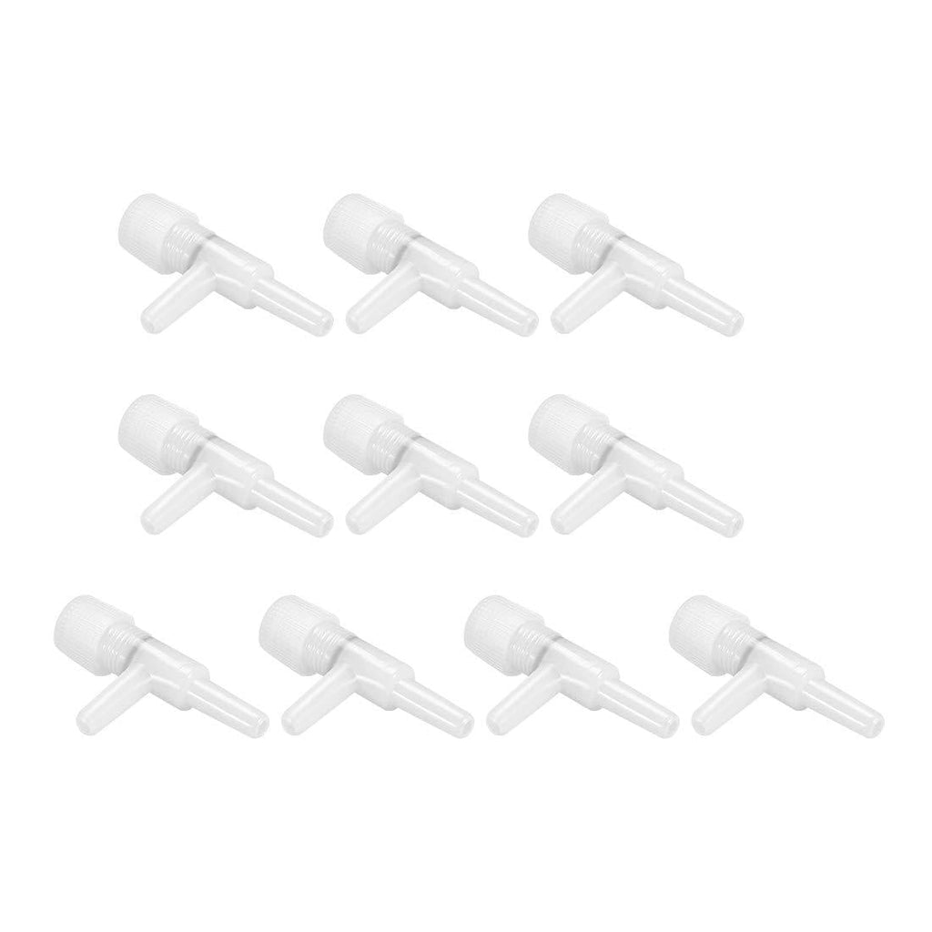 [Australia] - uxcell Aquarium Air Valve 2 Way Air Pump Control Valves for Fish Tank Plastic White 10Pcs 