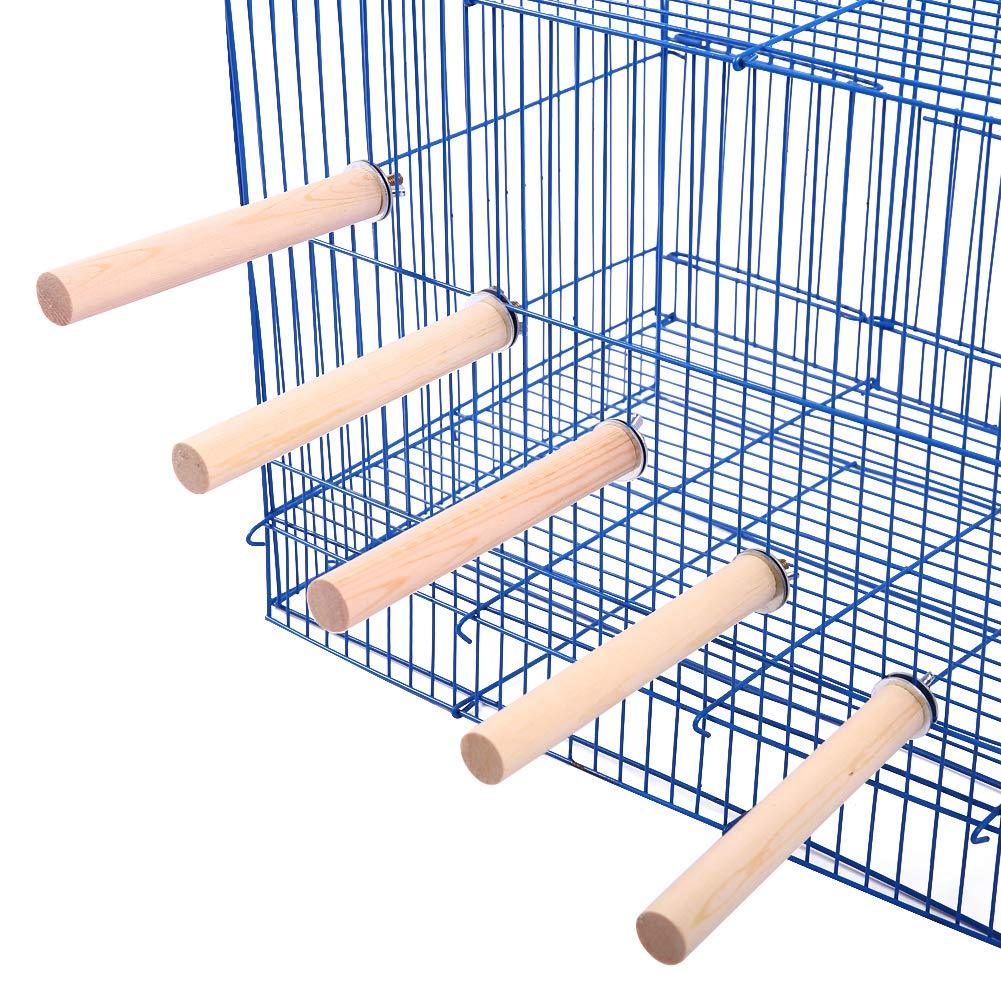 [Australia] - QBLEEV Bird Stands for Cage, Bird Perches for Parakeets, Cockatiel Wooden Parrot Stand Birdcage Wood Bar Perch- 5 Pack-5.9 inch Length- Diameter 0.7 inch-Bird Cage Not Include 
