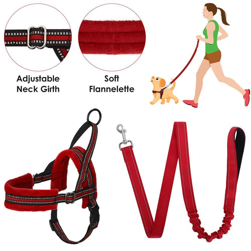 [Australia] - SlowTon No Pull Small Dog Harness and Leash, Heavy Duty Easy for Walk Vest Harness Soft Padded Reflective Adjustable Puppy Harness Anti-Twist 4FT Pet Lead Quick Fit for Small Dog Cat Animal XX-Small Red 