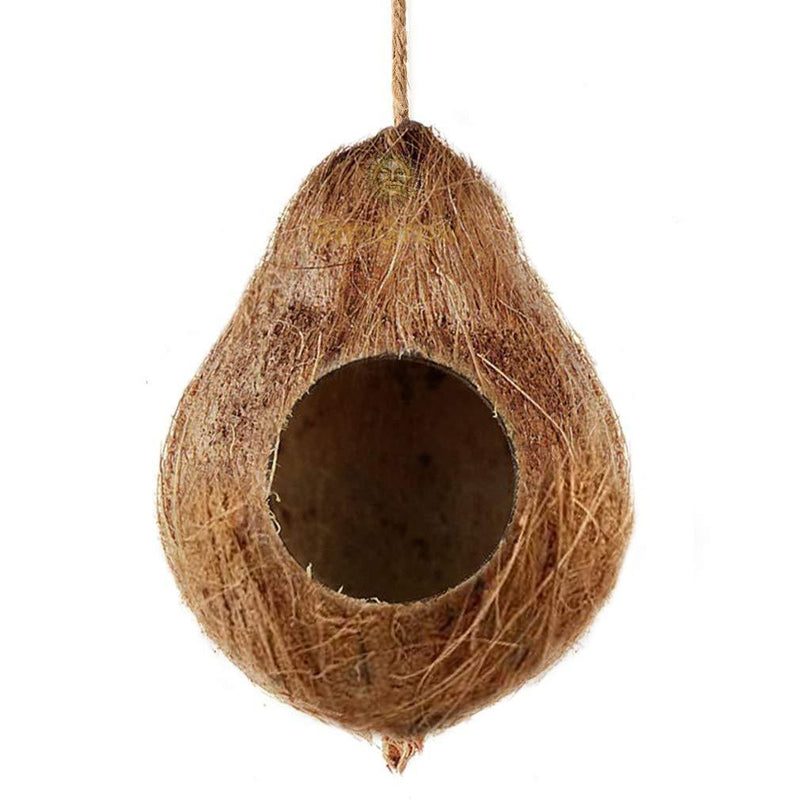 SunGrow Crested Gecko Coco Hut,Treat & Food Dispenser, Sturdy Hanging Home, Climbing Porch, Hiding, Sleeping & Breeding Pad, 4.5” Round Coconut Shell with 2.5” Opening, 1 Piece - PawsPlanet Australia