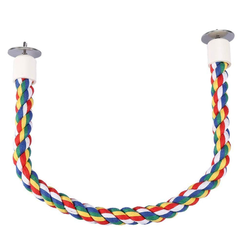 [Australia] - Keersi Colorful Rotate Cotton Rope Bird Perch Stand for Parrot Budgie Parakeet Cockatiel Conure Lovebird Finch Canary Macaw African Grey Cockatoo Amazon Eclectus Cage Toy 60cm/24'' 