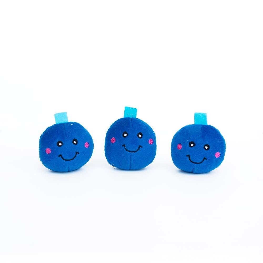 ZippyPaws - Food Miniz, Stuffed Squeaker Dog Toy and Replacement for Interactive Burrows - 3 Pack Blueberry - PawsPlanet Australia