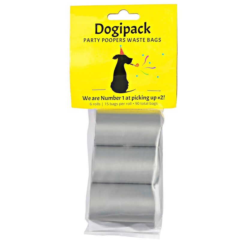 [Australia] - FreshStart DogiPack Party Poopers Dog Poop Bags Thick Strong Leak-Proof 6 Rolls 90 Pet Waste Bags Measuring 9x12 inches Each 