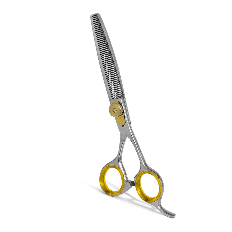 Sharf Pet Thinning Shears Gold Touch 7" 46-Tooth Professional Dog Grooming Scissors, Slim Pointed Tip Shear, Sharp 440c Japanese Stainless Steel Dog Thinning Scissors. - PawsPlanet Australia