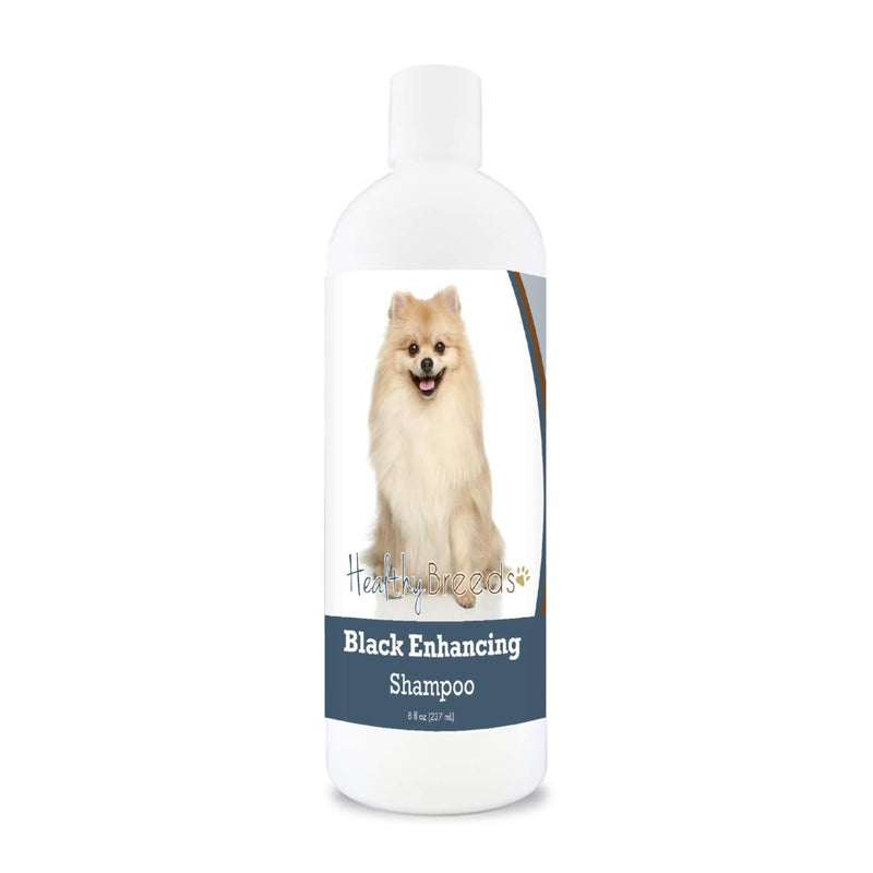 [Australia] - Healthy Breeds Black Coat Color Enhancement Shampoo for Black or Darker Color Fur with Aloe and Vitamin E 8oz Pomeranian 