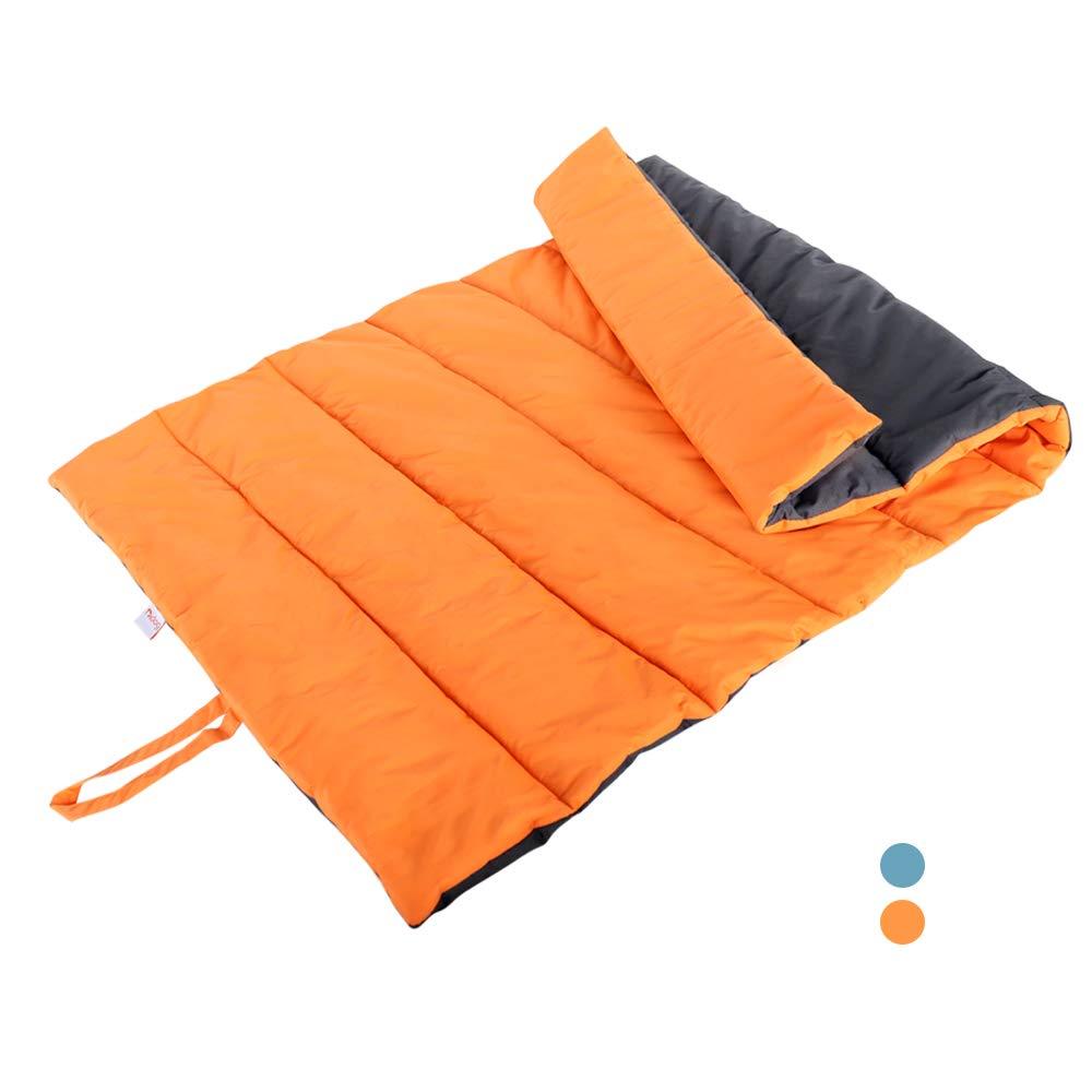 [Australia] - Didog Reversible Large Dog Bed Mat for Indoor Outdoor Use, Soft &Portable& Waterproof Dog Mat for Large, Medium, Small Dogs and Cats Orange 