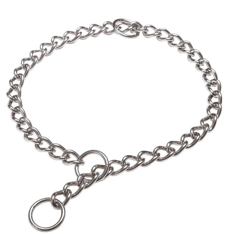 [Australia] - SGODA Chain Dog Training Choke Collar, 304 Stainless Steel, 3 Rings 25", 4mm 