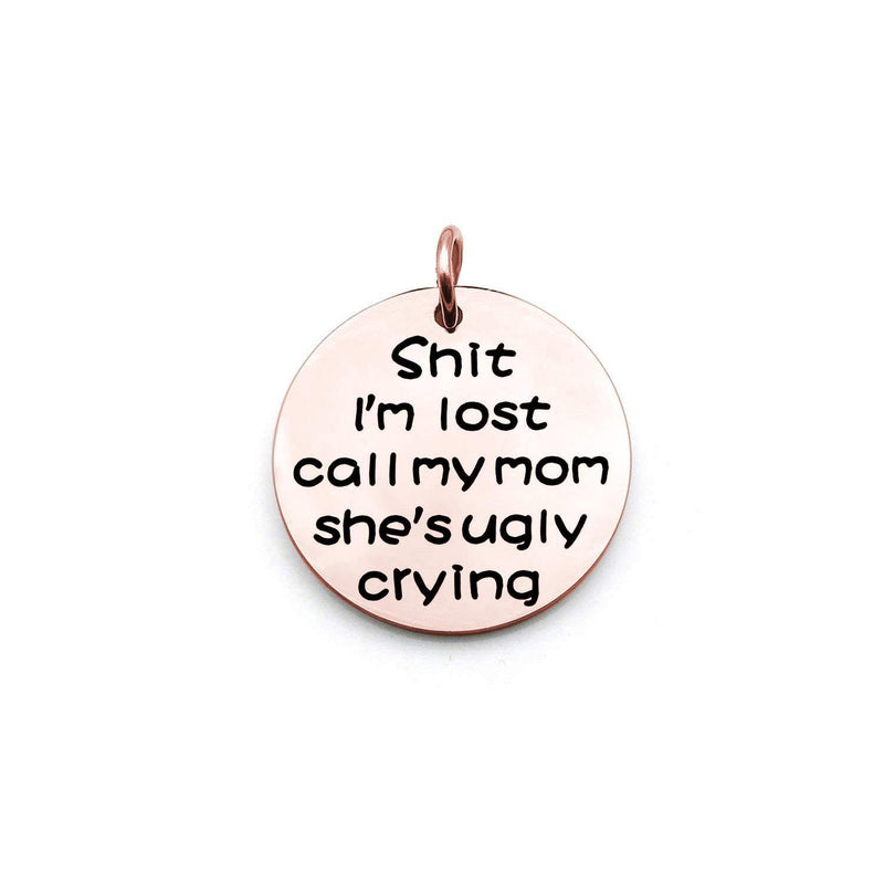 [Australia] - Zuo Bao Funny Dog Cat Pet ID Tag Shit I'm Lost Call My Mom She's Ugly Crying Stainless Steel Pet Tags Pet ID Tag rg 