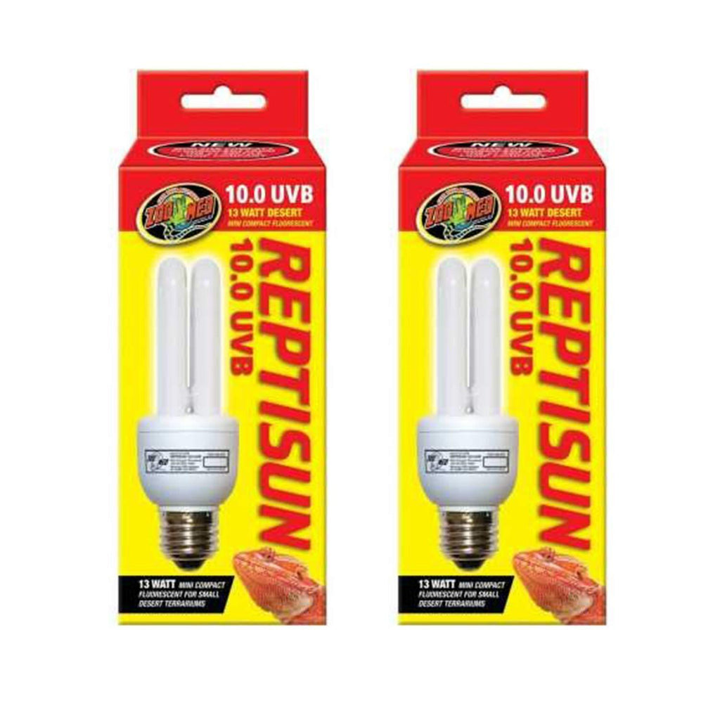 2-PACK ReptiSun 10.0 UVB Mini Compact Fluorescent (13 watts) (2-PACK) Mini - PawsPlanet Australia