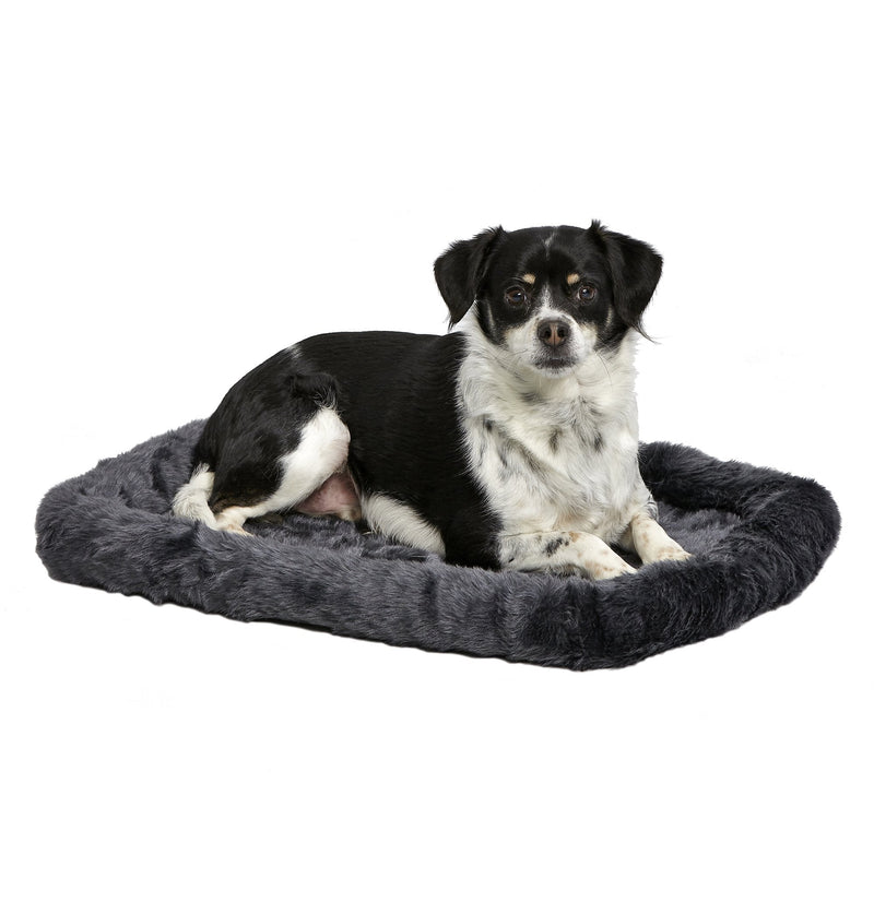 [Australia] - New World Gray Dog Bed | Bolster Dog Bed Fits Metal Dog Crates | Machine Wash & Dry 24-Inch 