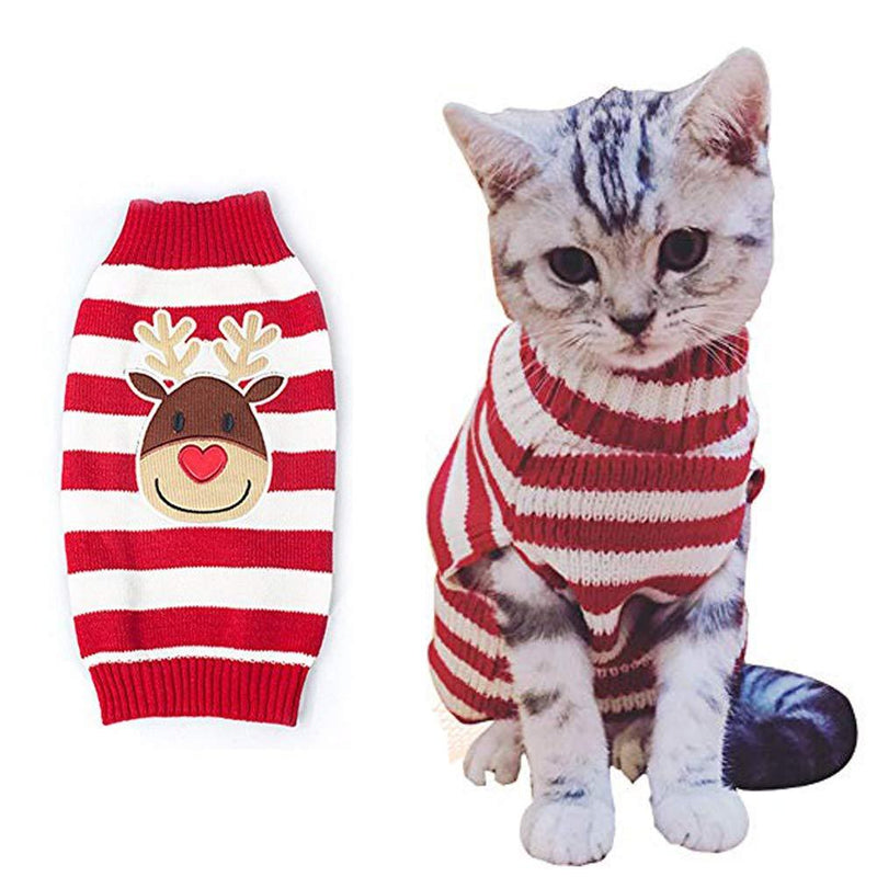 BOBIBI pet Knit cat Sweater, cat Cold Warm Clothing, pet Sweatshirt M - PawsPlanet Australia