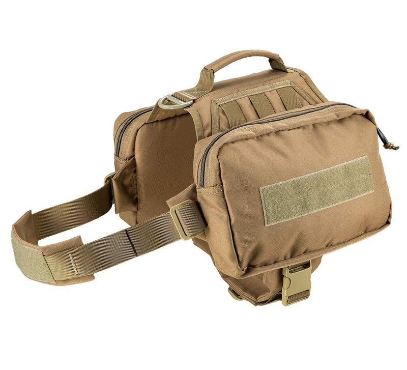 [Australia] - JIEPAI Tactical Dog Harness Military Training Patrol K9 Service Dog Vest Adjustable Working Dog Vest with Handle for Small Large Dogs M-L Advanced Version Coyote Brown 