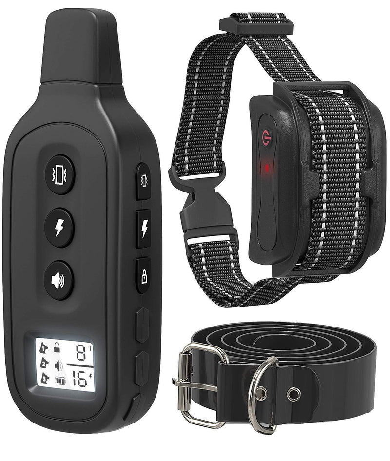 [Australia] - Yox Waterproof Dog Bark Collar with Remote - 1200 Foot Range for Dogs 15-100 LBS - 3 Training Modes, Adjustable Levels, Locking Keypad 