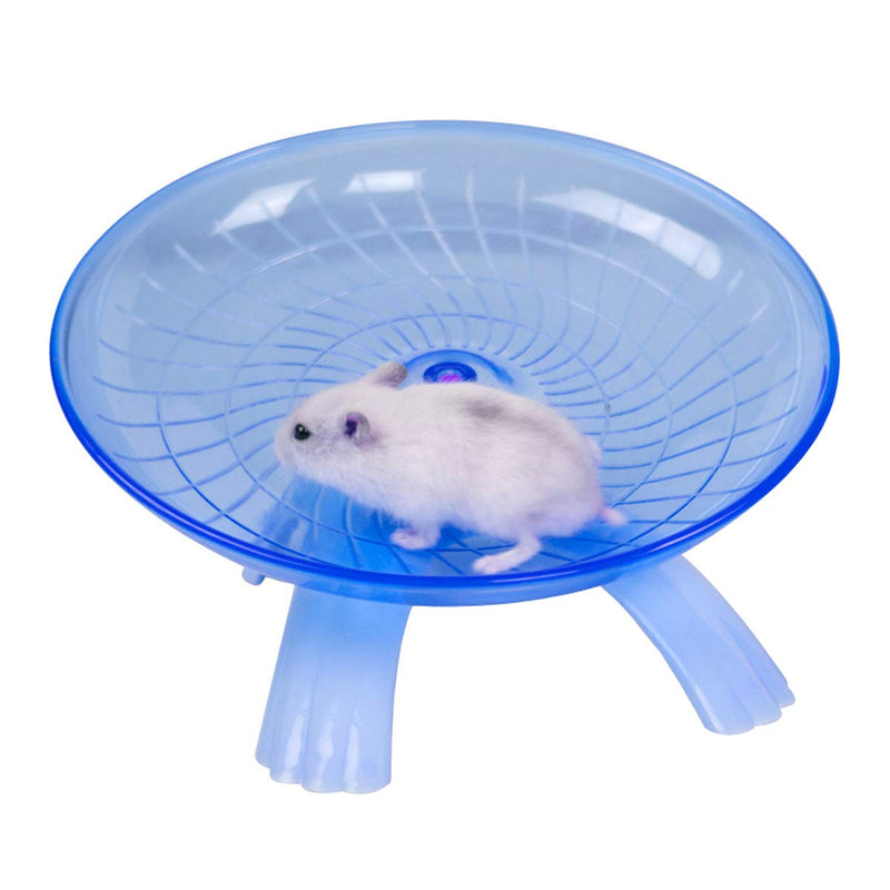 Hamster Flying Saucer Silent Running Exercise Wheel for Gerbil Rat Mouse Hedgehog Small Animals Blue - PawsPlanet Australia