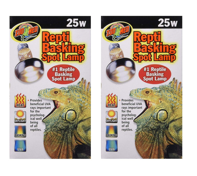 [Australia] - Zoo Med 2 Pack of Repti Basking Spot Lamps, 25 Watt 