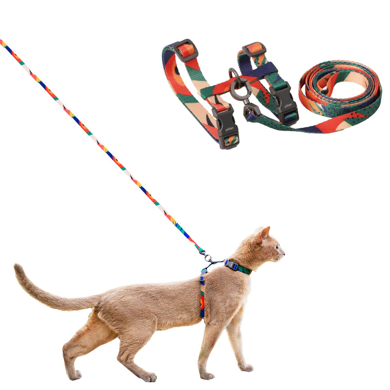 pidan Cat Harness and Leash Set, Cats Escape Proof - Adjustable Kitten Harness for Large Small Cats, Lightweight Soft Walking Travel Petsafe Harness Multicolor - PawsPlanet Australia