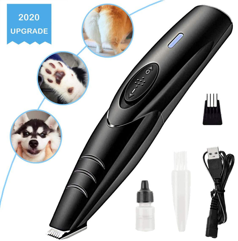 [Australia] - MaikcQ Dog Clipper Grooming Kit Small Dogs Cats Cordless USB Rechargeable Low Noise Electric for Hair Around Face Paws Eyes Ears Rear Black 