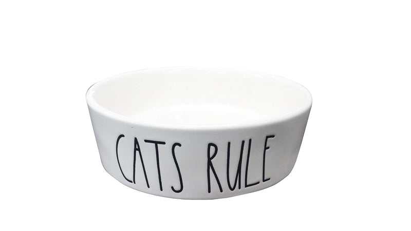 [Australia] - Rae Dunn Artisan Collection by Magenta Pet Bowl Cats Rule 
