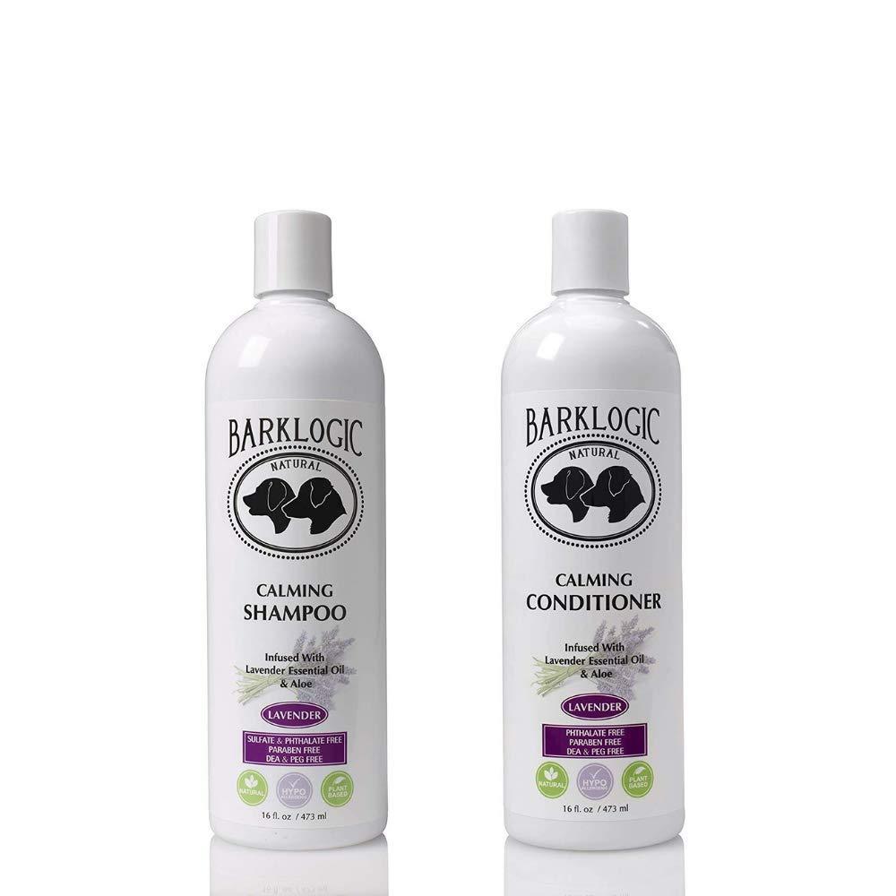 [Australia] - BarkLogic Calming Lavender Dog Shampoo and Conditioner Set | 16 oz with Essential Oils, Hypoallergenic, Plant-Based Gentle Formula for Sensitive Skin 