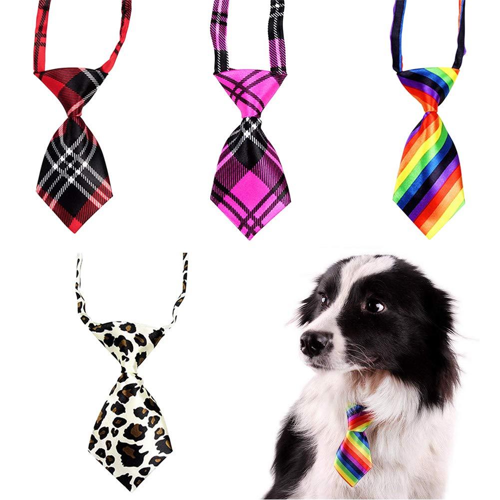 WENTS Pet Tie 4PCS Adjustable Pet Dog and Cat Tie, Pet Clothing Accessories, Beauty Decoration, Small and Cute, Reusable - PawsPlanet Australia