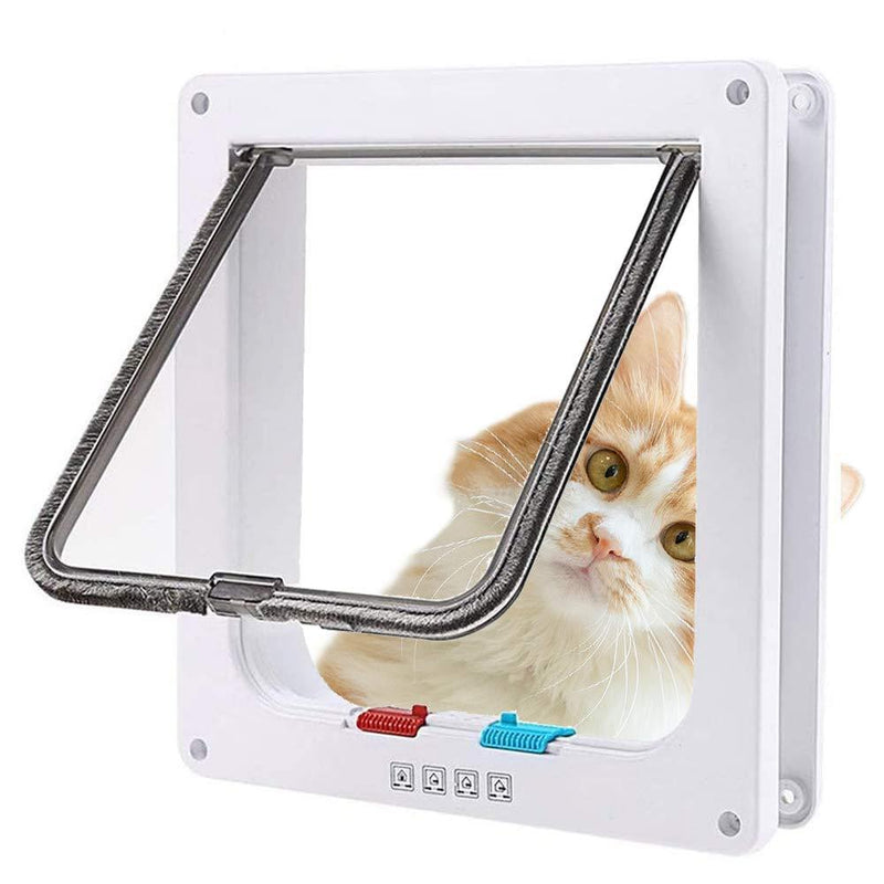 [Australia] - Berrysun Large Cat Door for Pets (Outer Size 9.9 x 9.2 inch) 4 Way Locking Cat Flap for Interior Exterior pet Door, Easy & Quick Installation Ideal for Adult Cats and Small Dog 