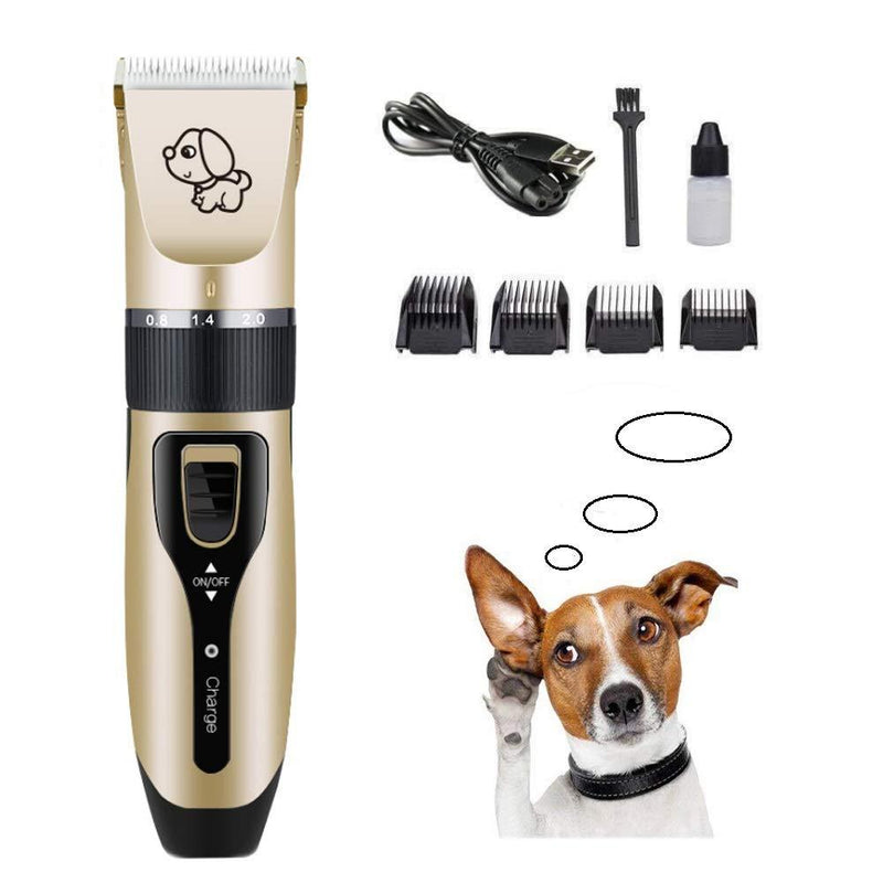 Glosell Dog Grooming Kit, Low Noise, Electric Quiet, Rechargeable, Cordless, Pet Hair Thick Coats Clippers Trimmers Set, Suitable for Dogs, Cats, and Other Pets Clippers set only - PawsPlanet Australia