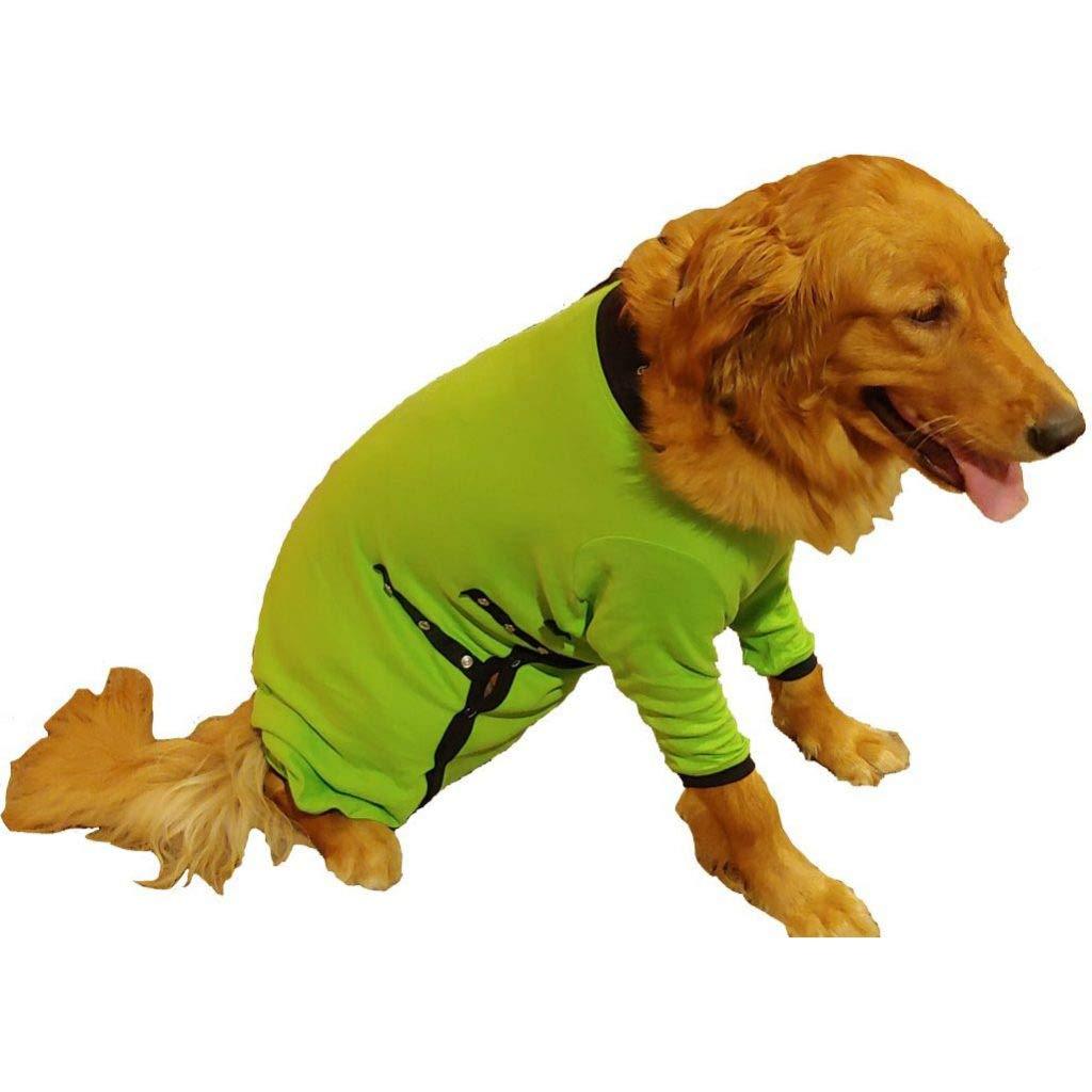 [Australia] - Cover Me by Tui Medical Pet Garment XX Small Adjustable Fit Step-Into Short Sleeve Green/Navy 