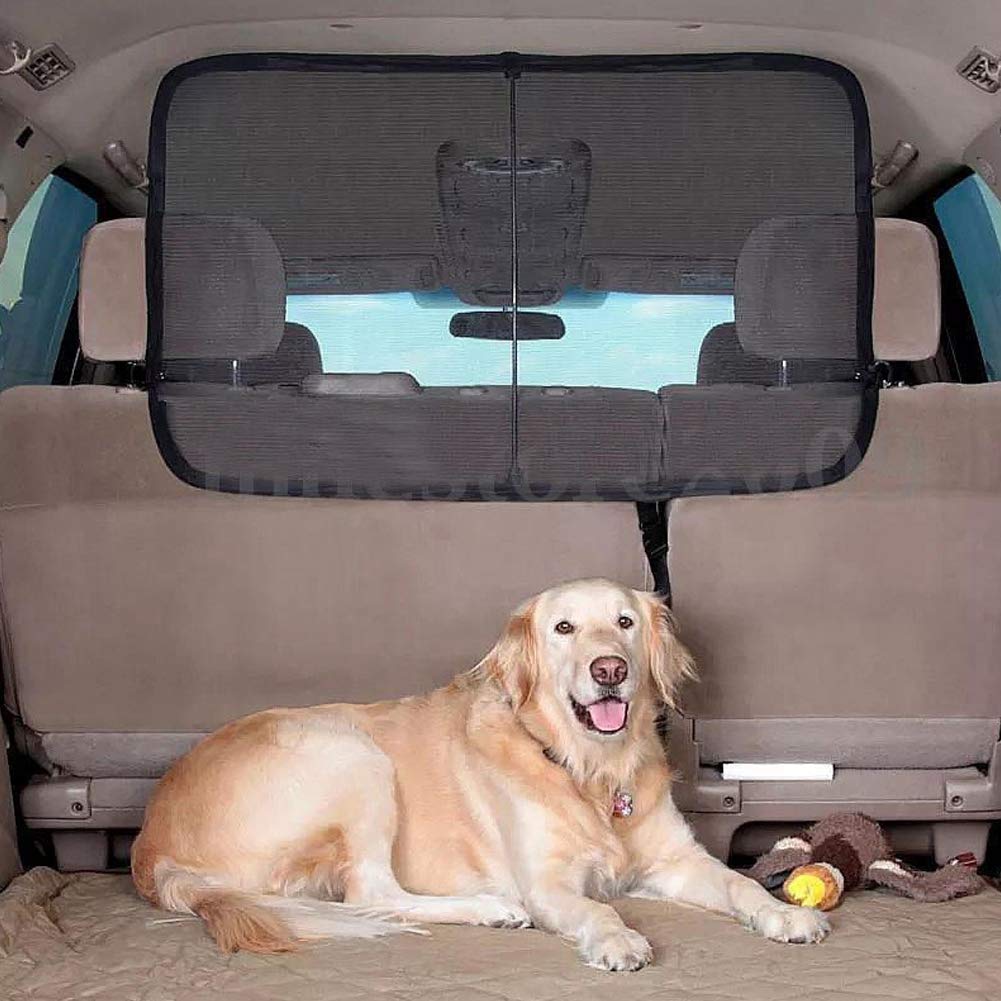 [Australia] - Hffheer Pet Dog Car Barrier,Pet Barrier Mesh Universal Useful Safe Durable Dog Barrier Net Travel Pet Car Net Barrier Mesh for Truck Van SUVs Sedan 
